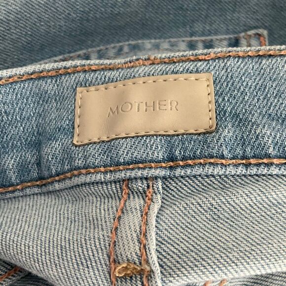MOTHER Light Blue The Dutchie Ankle Nice Shot Faded Distressed Jeans Size 26 - Picture 3 of 9